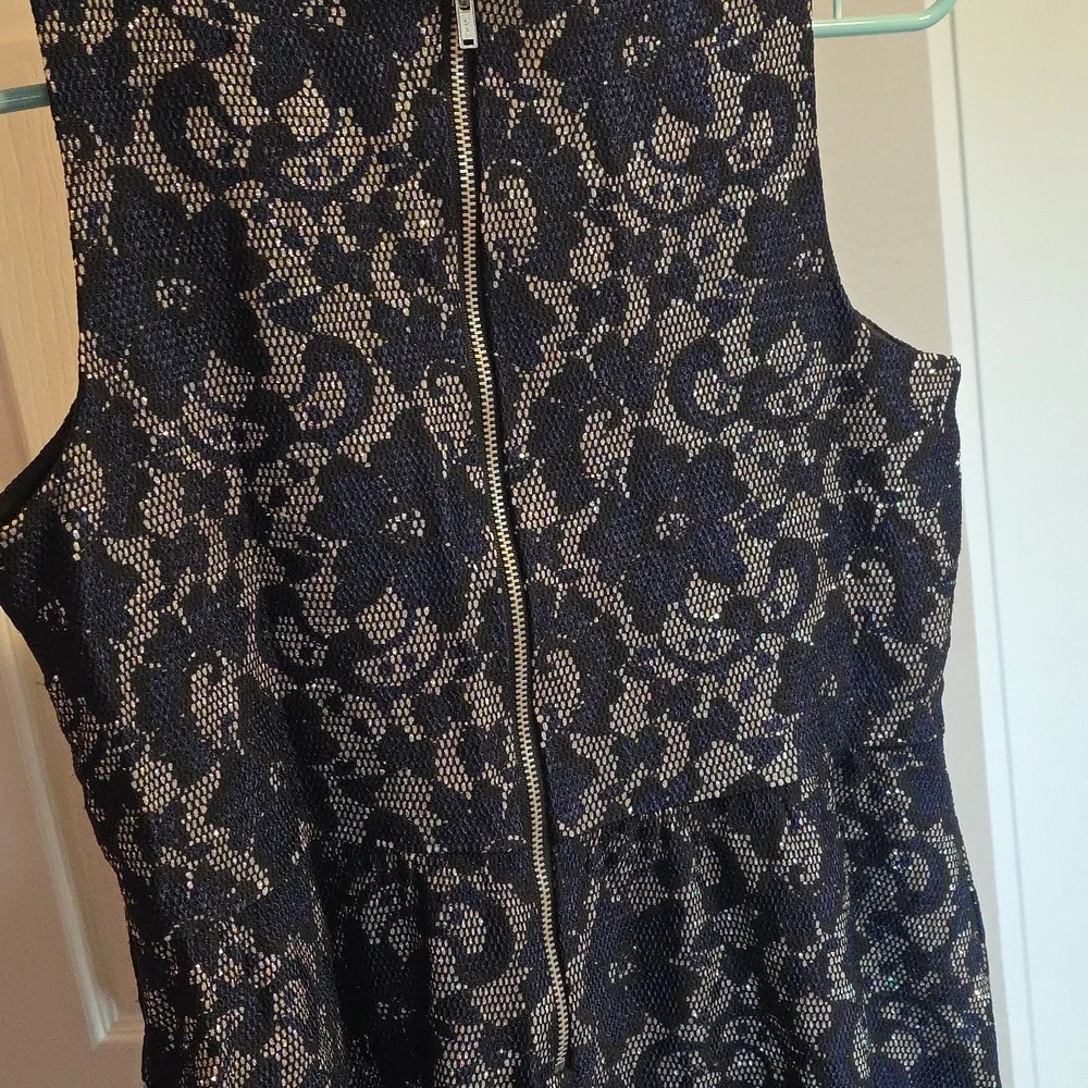 Justice Navy‎ and Silver Patterned Dress